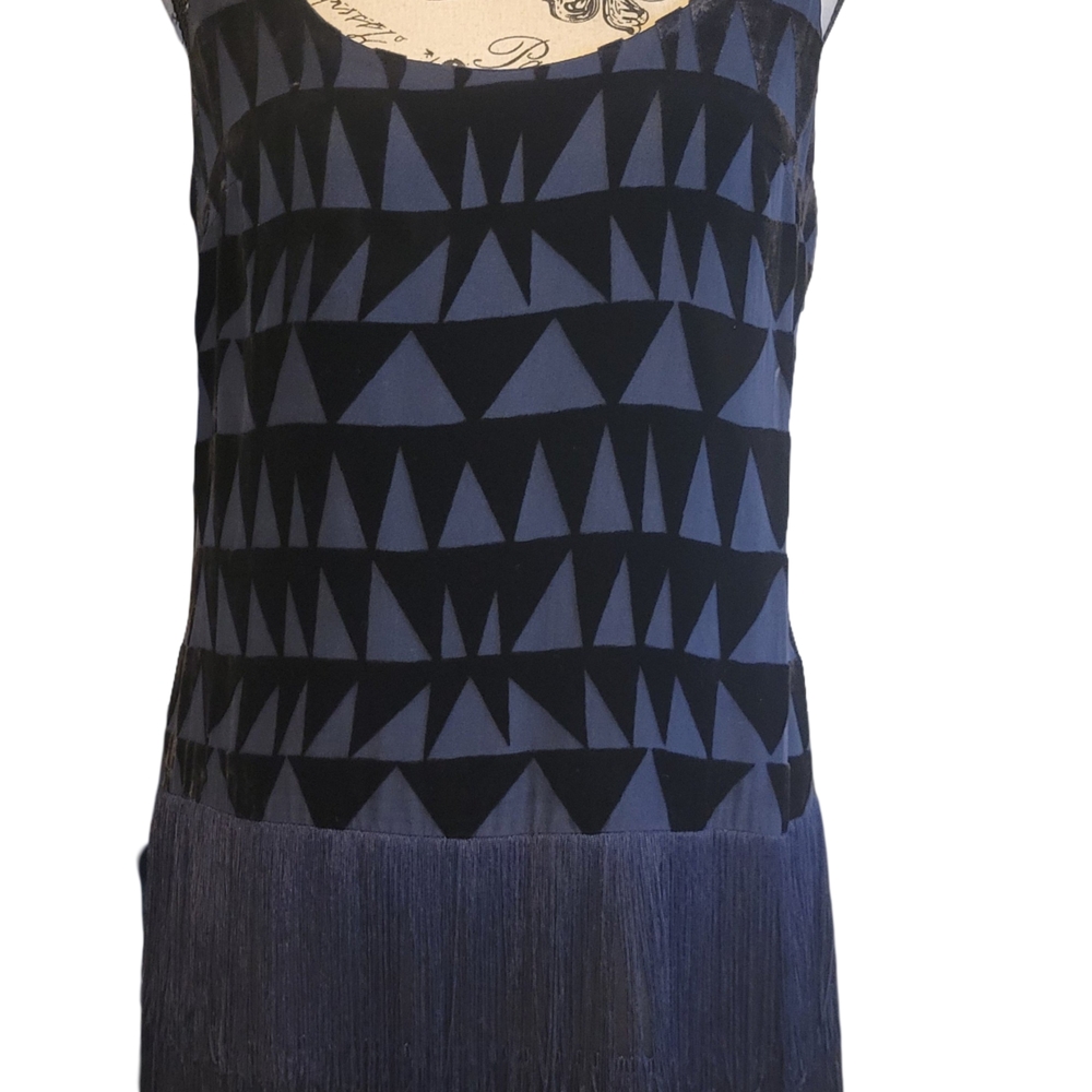Muse Black Fringe Elegant Flapper Girl Dress - Picture 6 of 15